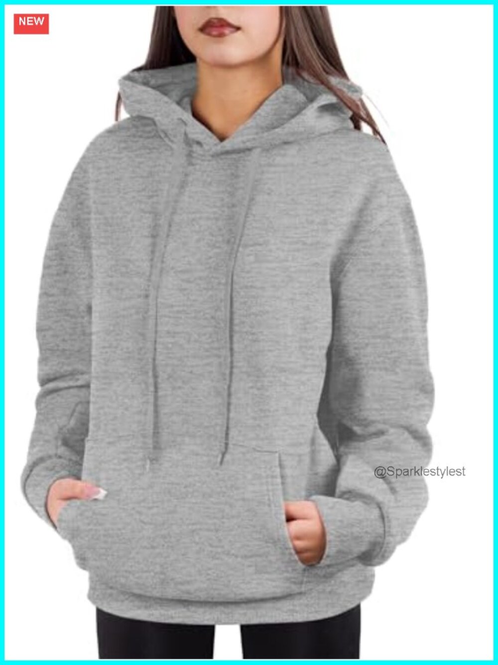 Oversized Pullover Hoodie Soft Fleece Cotton Blend Cozy Sweatshirt